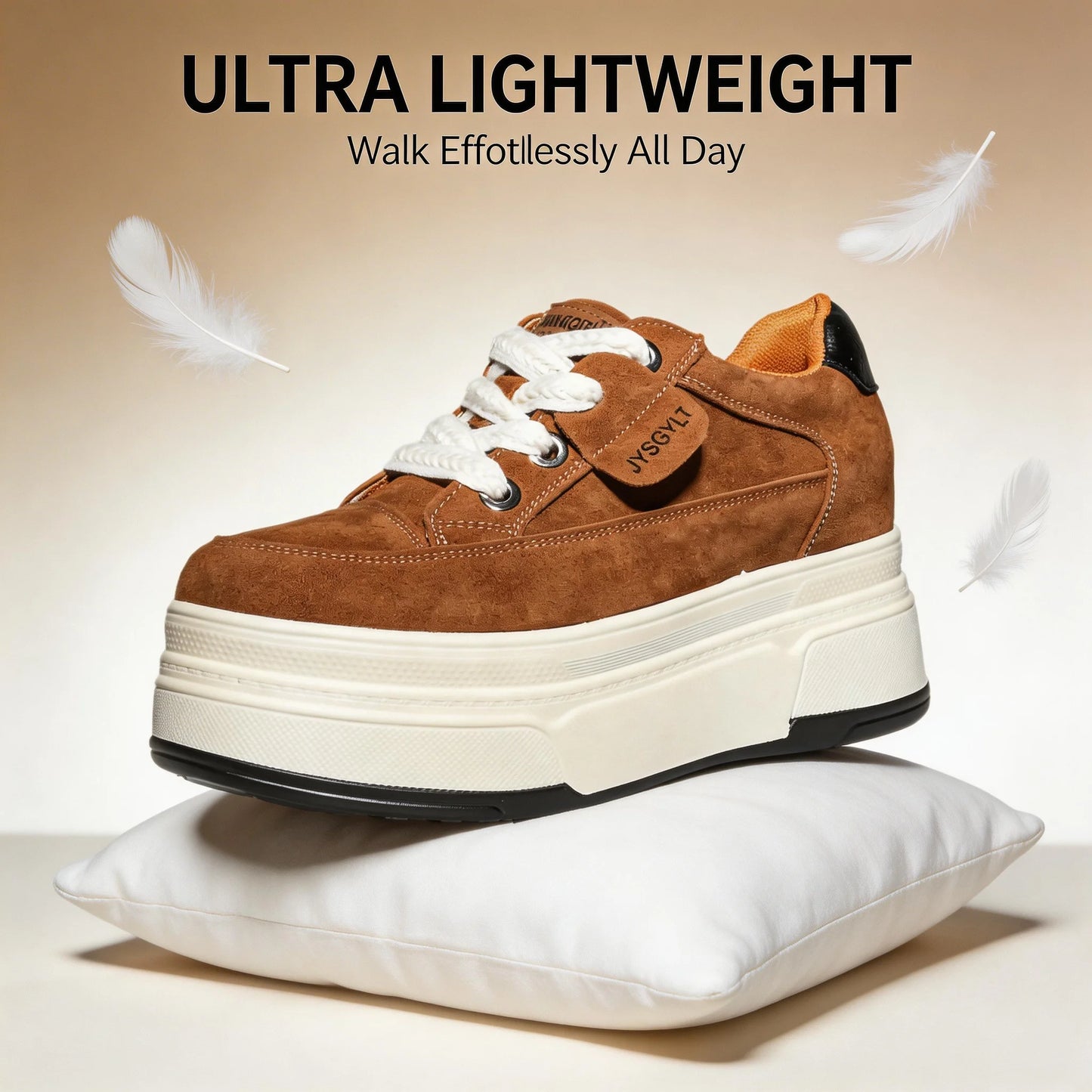 Premium Hidden Wedge Platform Sneakers