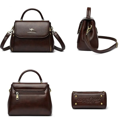 High Quality Soft Leather Tote Bag Fashion New Solid Ladies Purses and Handbags Large Capacity Shoulder Croosbody Bag for Women
