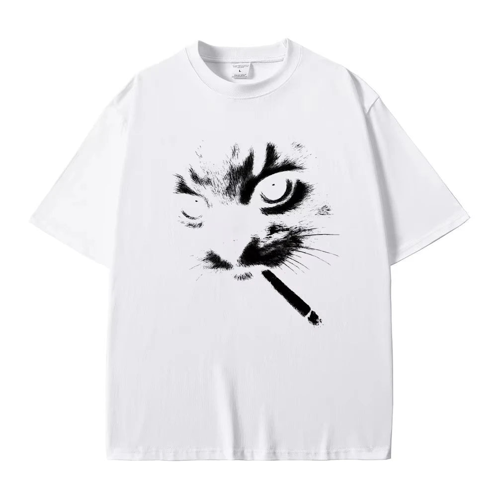 Cartoon Graphic Cotton Short Sleeve T-Shirt