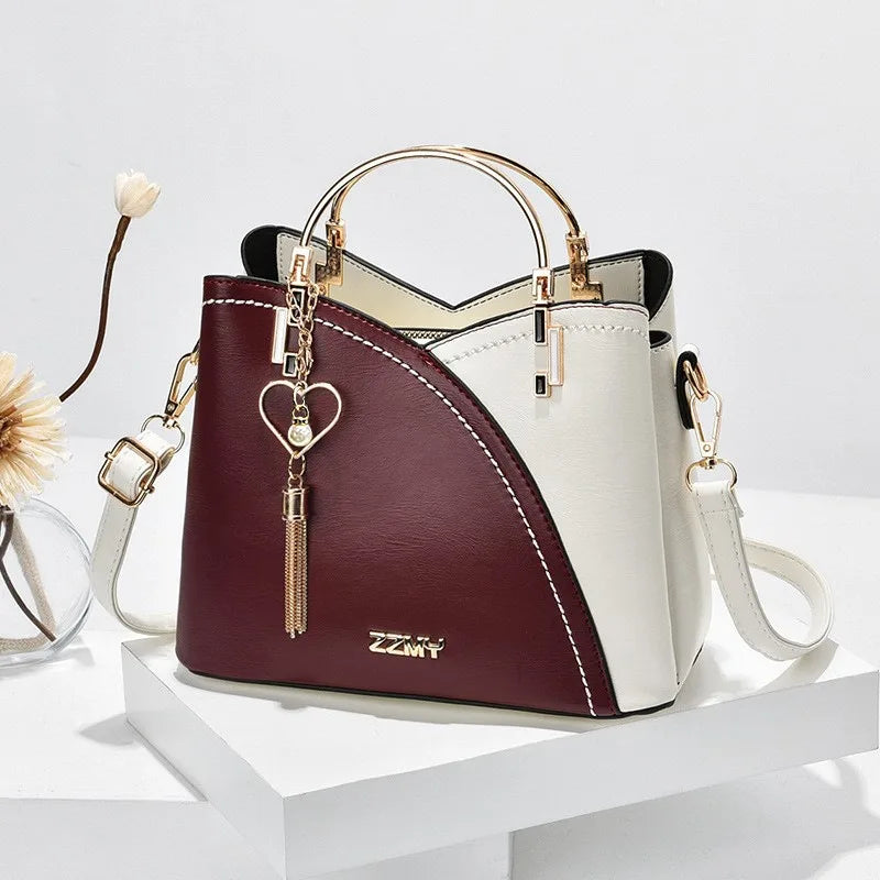 European and American trend handbags fashion color matching Korean version contrasting colors large-capacity women's bags fashio