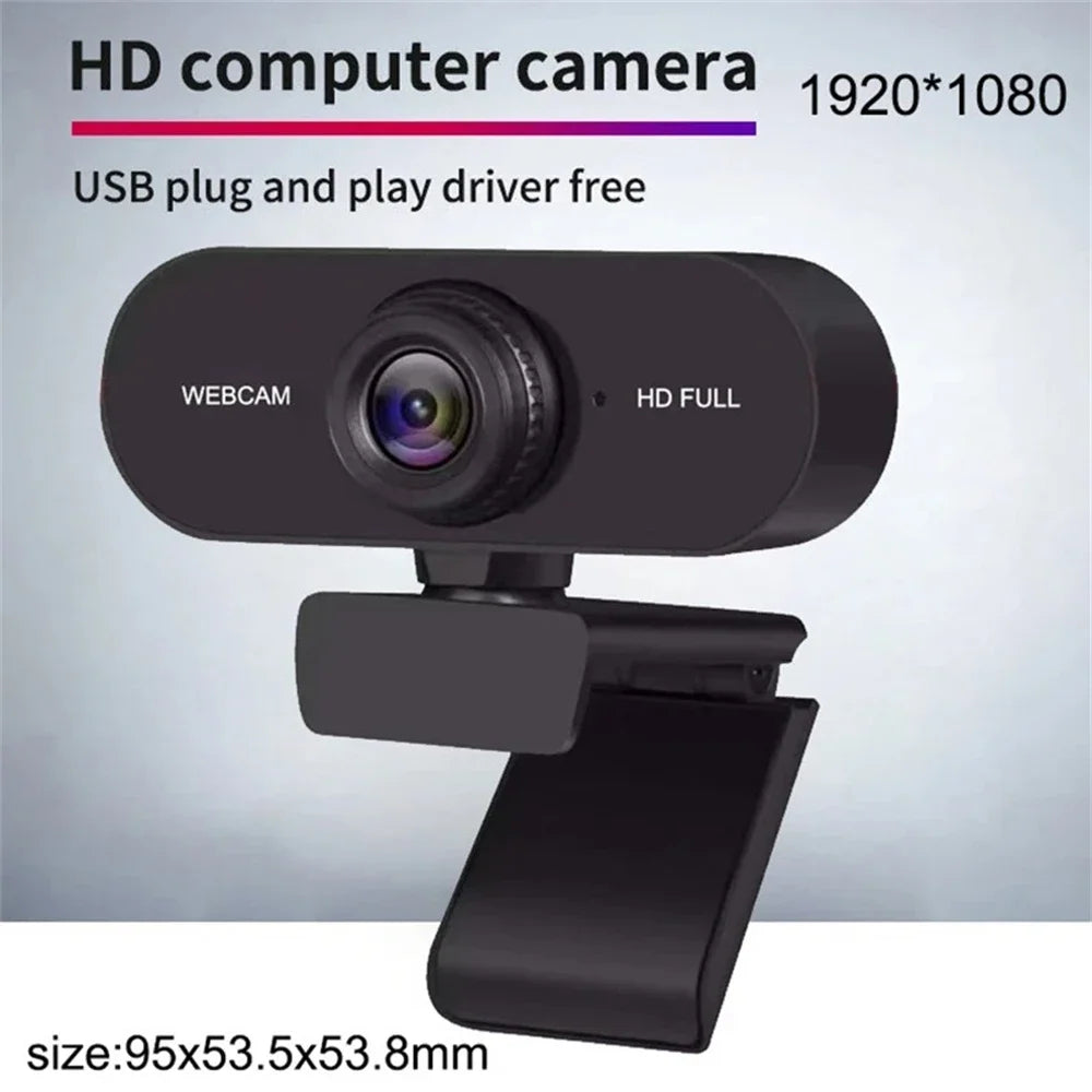 2K HD USB Webcam with Microphone & Privacy Cover