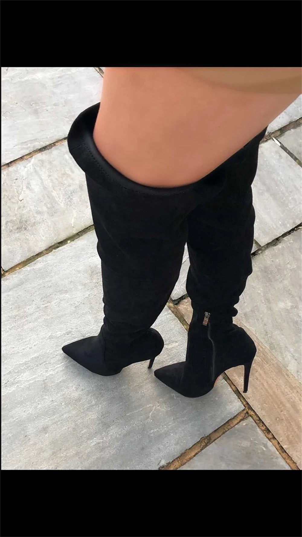 Premium Stretch Over-the-Knee Pointed Toe High Heel Boots